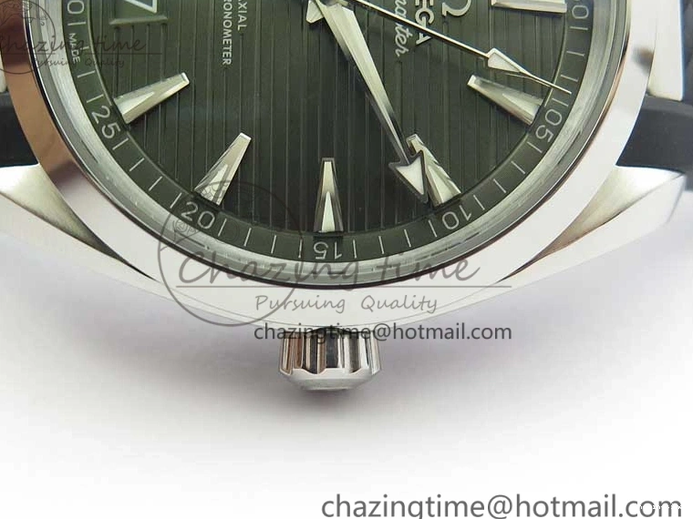 0407 TechFriendly Aqua Terra 150M Master Chronometers VSF 1:1 Best Edition Green Dial on Black Rubber Strap A8900 Super Clone (2 Straps) 7915